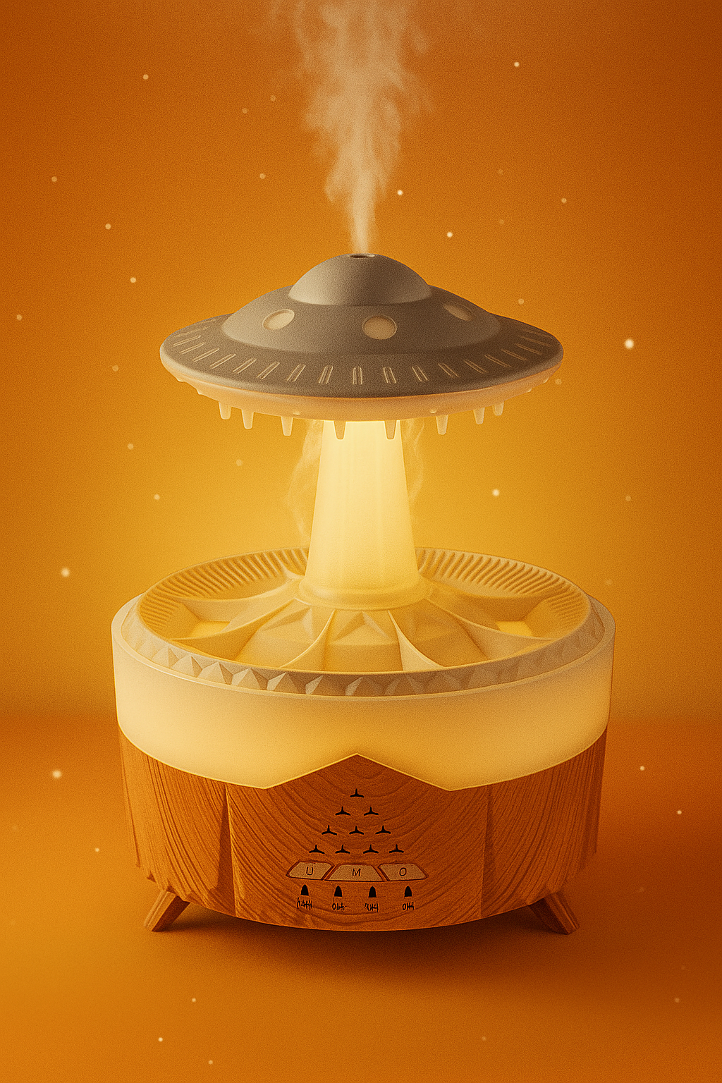 Humidificador Ovni Aromatizador Difusor Aceite + 12 Esencias Café