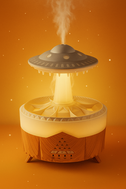 Humidificador Ovni Aromatizador Difusor Aceite + 12 Esencias Café